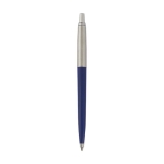 Premium pen met houder van gerecycled roestvrij staal Parker Jotter kleur marineblauw tweede weergave achterkant