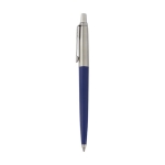 Premium pen met houder van gerecycled roestvrij staal Parker Jotter kleur marineblauw weergave zijkant