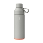 Thermosfles van staal en kunststof met glazen dop Ocean Bottle 500ml kleur grijs