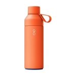 Thermosfles van staal en kunststof met glazen dop Ocean Bottle 500ml kleur oranje