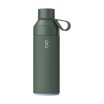 Thermosfles van staal en kunststof met glazen dop Ocean Bottle 500ml kleur donkergroen