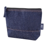 Toilettas van gerecycled katoen en denimlook 240 g/m2 kleur jeans blauw eerste weergave