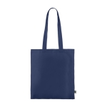 Fairtrade katoenen tas met lange hengsels in diverse kleuren 180g/m2 kleur blauw derde weergave