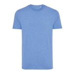 T-shirt van gerecycled en biologisch katoen 180 g/m2 Iqoniq Manuel kleur gemarmerd blauw