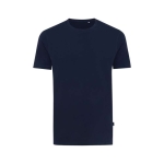 T-shirt van gerecycled en biologisch katoen casual fit 180 g/m2 Iqoniq kleur marineblauw