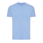 T-shirt van gerecycled en biologisch katoen casual fit 180 g/m2 Iqoniq kleur pastel blauw