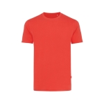 T-shirt van gerecycled en biologisch katoen casual fit 180 g/m2 Iqoniq kleur onverzadigd rood