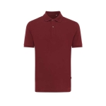 Regular fit piqué polo van eco-katoen 220 g/m2 Iqoniq Yosemite kleur bordeaux