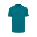 Regular fit piqué polo van eco-katoen 220 g/m2 Iqoniq Yosemite kleur turkoois