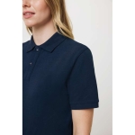 Regular fit piqué polo van eco-katoen 220 g/m2 Iqoniq Yosemite kleur marineblauw