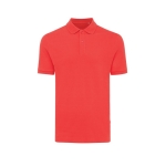 Regular fit piqué polo van eco-katoen 220 g/m2 Iqoniq Yosemite kleur onverzadigd rood