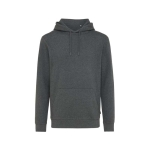 Zachte ongeverfd sweatshirt van ecokatoen 340 g/m2 Iqoniq Torres kleur gemarmerd grijs