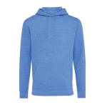 Zachte ongeverfd sweatshirt van ecokatoen 340 g/m2 Iqoniq Torres kleur gemarmerd blauw tweede weergave