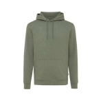 Zachte ongeverfd sweatshirt van ecokatoen 340 g/m2 Iqoniq Torres kleur gemarmerd groen