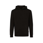 Slim fit sweatshirt van gerecycled en biologisch katoen 340 g/m2 Iqoniq kleur zwart