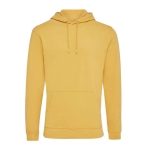 Slim fit sweatshirt van gerecycled en biologisch katoen 340 g/m2 Iqoniq kleur geel