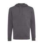 Slim fit sweatshirt van gerecycled en biologisch katoen 340 g/m2 Iqoniq kleur donkergrijs