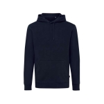 Slim fit sweatshirt van gerecycled en biologisch katoen 340 g/m2 Iqoniq kleur marineblauw