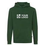 Slim fit sweatshirt van gerecycled en biologisch katoen 340 g/m2 Iqoniq kleur donkergroen tweede weergave