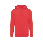 Slim fit sweatshirt van gerecycled en biologisch katoen 340 g/m2 Iqoniq kleur onverzadigd rood