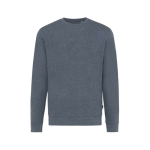 Eco-katoen gemêleerd sweatshirt Iqoniq Denali 340 g/m2 kleur gemarmerd donkerblauw