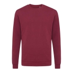 Sweatshirt van ecokatoen, casual fit, met ronde hals Iqoniq 340 g/m2 kleur bordeaux