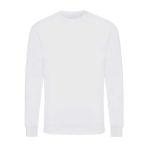 Sweatshirt van ecokatoen, casual fit, met ronde hals Iqoniq 340 g/m2 kleur wit