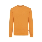 Sweatshirt van ecokatoen, casual fit, met ronde hals Iqoniq 340 g/m2 kleur oranje