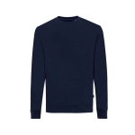 Sweatshirt van ecokatoen, casual fit, met ronde hals Iqoniq 340 g/m2 kleur marineblauw