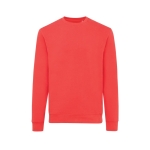 Sweatshirt van ecokatoen, casual fit, met ronde hals Iqoniq 340 g/m2 kleur onverzadigd rood