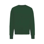 Oversized sweatshirt van ecokatoen 340 g/m2 Iqoniq Kruger kleur donkergroen