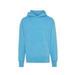 Regular fit sweater van eco-katoen 340 g/m2 Iqoniq kleur cyaan blauw