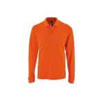 Herenpolo met lange mouwen van 100% katoen 180 g/m2 SOL'S Perfect kleur oranje