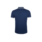 Tweekleurig herenpoloshirt van katoen 200 g/m2 SOL'S Pasadena kleur marineblauw achter aanzicht