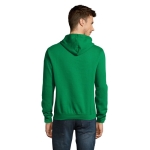 Sweatshirt met capuchon en dik fleece logo 320 g/m2 SOL'S Slam kleur groen tweede foto weergave