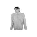 Sweatshirt met capuchon en dik fleece logo 320 g/m2 SOL'S Slam kleur lichtgrijs