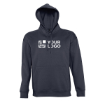 Sweatshirt met capuchon en dik fleece logo 320 g/m2 SOL'S Slam kleur marineblauw weergave met bedrukking