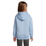 Sweater voor kinderen van katoen en polyester 280 g/m2 SOL'S SLAM kleur pastel blauw tweede foto weergave