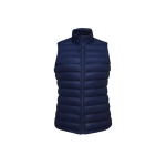 Gevoerde damesvest met logo van polyester en sorona SOL'S Wilson BW kleur marineblauw