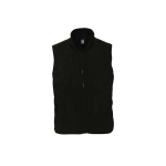 Polyester unisex fleece vest bedrukken met rits 320 g/m2 SOL'S Norway kleur zwart