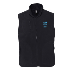 Polyester unisex fleece vest bedrukken met rits 320 g/m2 SOL'S Norway kleur donkergrijs weergave met bedrukking