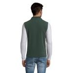 Polyester unisex fleece vest bedrukken met rits 320 g/m2 SOL'S Norway kleur miliair groen tweede foto weergave