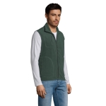 Polyester unisex fleece vest bedrukken met rits 320 g/m2 SOL'S Norway kleur miliair groen derde foto weergave