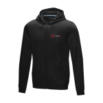 Heren GOTS biokatoenen sweatshirt 280 g/m2 Elevate NXT kleur zwart weergave zeefdruk