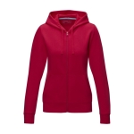 Biokatoen sweatshirt GOTS dames 280 g/m2 Elevate NXT kleur rood tweede weergave voorkant