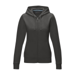 Biokatoen sweatshirt GOTS dames 280 g/m2 Elevate NXT kleur donkergrijs tweede weergave voorkant