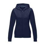 Biokatoen sweatshirt GOTS dames 280 g/m2 Elevate NXT kleur marineblauw tweede weergave voorkant