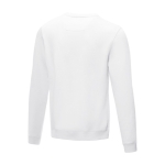 Crew neck GOTS sweater van bio katoen 280 g/m2 Elevate NXT kleur wit derde weergave achterkant