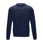 Crew neck GOTS sweater van bio katoen 280 g/m2 Elevate NXT kleur marineblauw tweede weergave voorkant