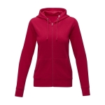 Katoenen dames sweatshirt met capuchon 240 g/m2 Elevate Essentials kleur rood tweede weergave voorkant